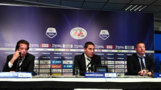 Persconferentie na afloop van de wedstrijd Heracles Almelo-