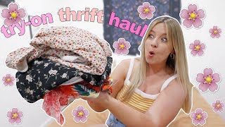 100% THRIFTED spring try-on haul! *floral warning*
