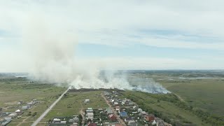 В Потанино произошел крупный ландшафтный пожар