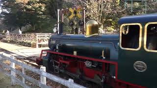 修善寺虹の郷 ロムニー鉄道 SL カンブリア号 カナダ村 ネルソン駅発車シーン