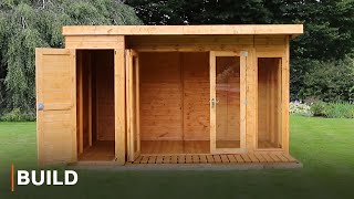 BUILD - 12 x 8 Contemporary Summerhouse with Side Shed Installation