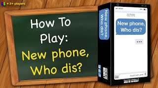 How to play New phone Who dis Adult Party Game