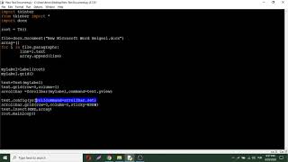 How to put scrollbar to a Label to scroll content inside a Text using Python Tkinter