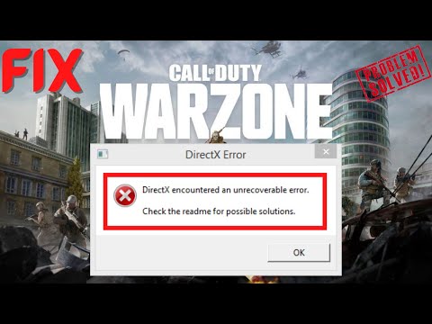 directx encountered an unrecoverable error