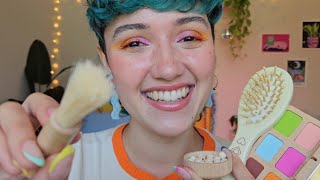 ASMR Doing Your Wooden Skincare Makeup & Haircare 💄 (pampering, layered sounds,