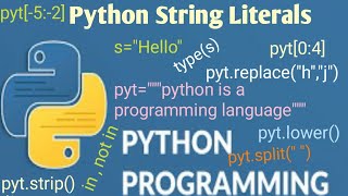 #8-Python String Literals for beginners Python Tutorial -Python for Beginners #teksolutions #python