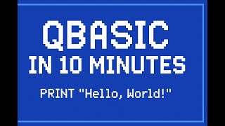 "QBASIC installation + Hello World guide."