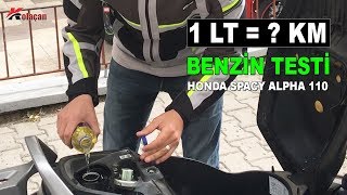 1 Litre Benzin ile Kaç KM Gidilir? | Honda Spacy Alpha scooter testi