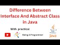Difference Between Interface And Abstract Class In Java | @BeingAProgrammer  | Java Tutorials