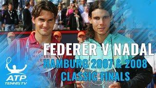 Roger Federer v Rafael Nadal: 2007 \u0026 2008 Hamburg Finals Highlights