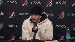 Toumani Camara Postgame Interview | Trail Blazers 102, Lakers 110 | February 20, 2025