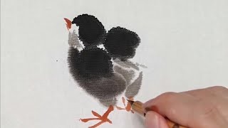 Paint a Chick with Chinese Ink