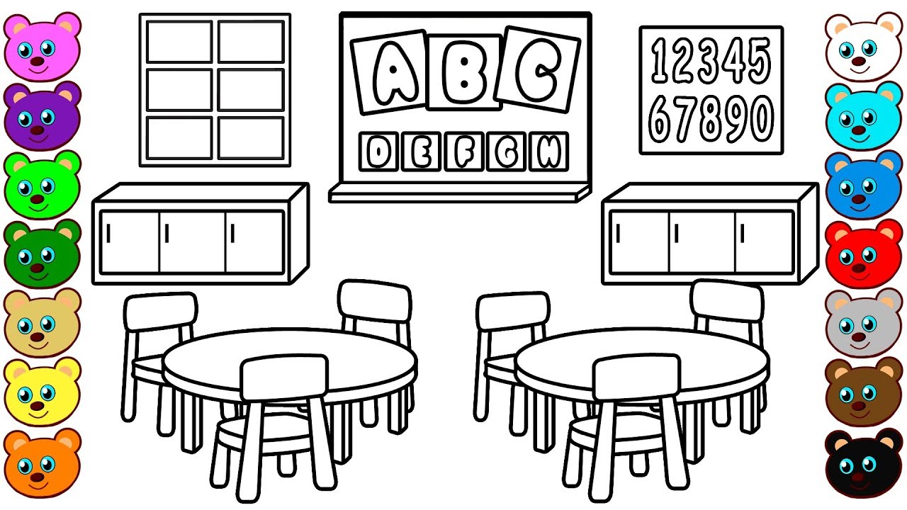 Kindergarten Classroom Coloring Pages 2025
