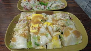 簸箕叉烧鸡蛋肠粉 dustpan roast pork and egg steamed vermicelli roll