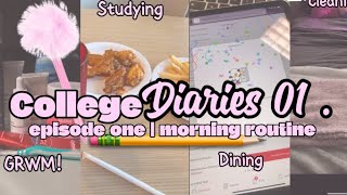 College diaries 01.( grwm, content planning, cleaning +)| Kiana s