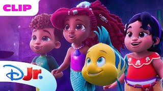 Disney Jr.’s Ariel 🧜🏾‍♀️ | Discover the Sea of Magic 🐚 | The Little Mermaid | @disneyjr