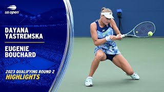 Dayana Yastremska vs. Eugenie Bouchard Highlights | 2023 US Open Qualifying Round 2