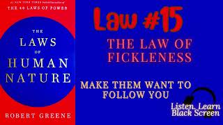 ( Law #15 ) The Laws of Human Nature by Robert Greene Full Audiobook Paraphrased Black Screen