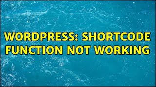 Wordpress: Shortcode Function not working