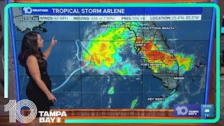 Tracking the Tropics: Tropical Storm Arlene sending heavy rain to Tampa Bay area