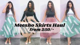 Meesho Skirts Haul under 250/- || budget haul || sale #trending @Bhargaviyellala