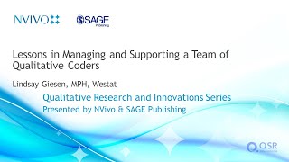 Webinar: Lessons in managing and supporting a team of qualitative coders
