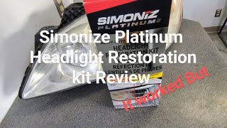 Simoniz Platinum Headlight Restoration kit Review