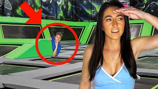 EXTREME HIDE AND SEEK IN TRAMPOLINE PARK!