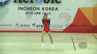 DZHANAZIAN Garsevan (RUS) - 2016 Aerobic Worlds, Incheon (KOR) - Qualifications Individual Men