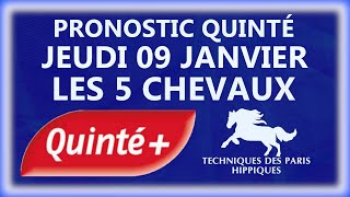 PRONOSTIC QUINTÉ+ DU JEUDI 09 JANVIER 2025 | PRIX DE LA COTE D'AZUR | ATTELE | R1C1 | CAGNES/MER