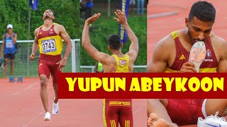 What happened to Yupun Abeykoon  - 100m Mens Heat 3   102nd National Athletics Championships 2024