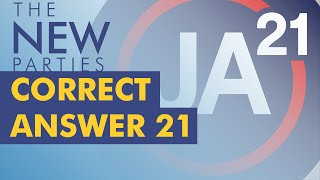 JA21 | Juiste Antwoord 2021 | Correct Answer 21 | The New Parties of 2020 | The Netherlands