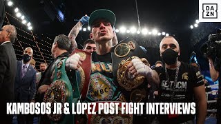 Kambosos Jr & López Post Fight Interviews
