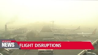 Foggy conditions disrupt airport operations at Incheon, Gimpo