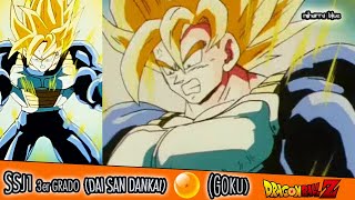 Goku alcanza el estado de Tercer Grado de Súper Saiyan 1 -Dai San Dankai-  (Castellano - HD) | DBZ