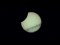 solar eclipse 20 03 2015 with passing airplane half speed