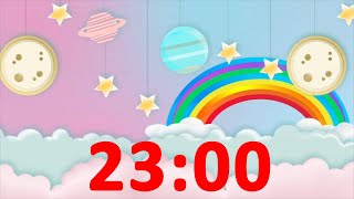 23 Minute Countdown Timer Rainbow 🌈 for Kids with Alarm and Fun Music