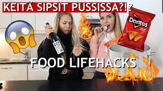 RUOKA LIFEHACKSIT?! Keitetty sipsipussi?!😱 Viinipullo auki koskematta?