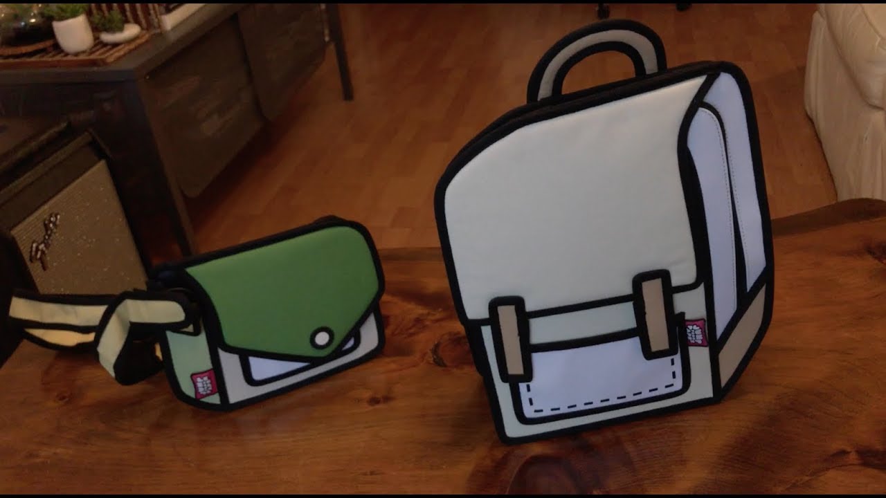 Unboxing 2d Cartoon Bags Jumpfrompaper Cartoon Backpack Youtube