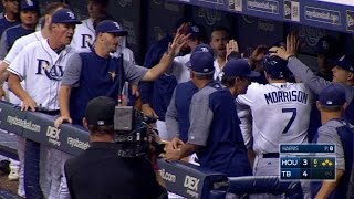 HOU@TB: Beckham's RBI single gives Rays the lead