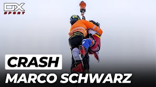 Alpine Ski Marco Schwarz crash at Bormio | Downhill | 2023 🇮🇹