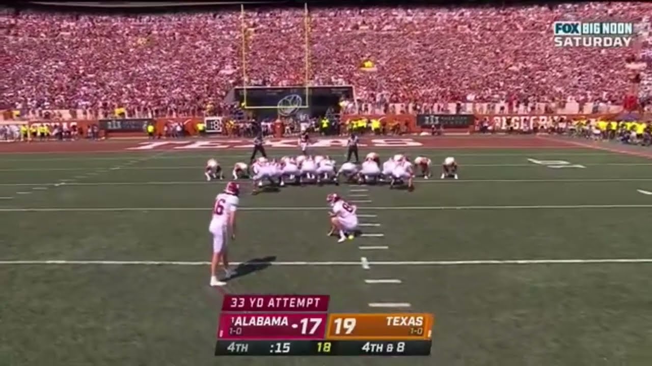 Will Reichard GAME WINNING FIELD GOAL | Alabama Vs Texas - YouTube