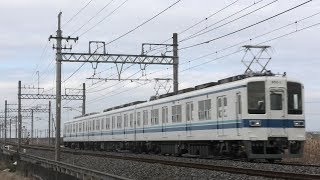 【出試】東武8000系850型852F 南栗工出場試運転復路 栗橋～新古河通過【4K】