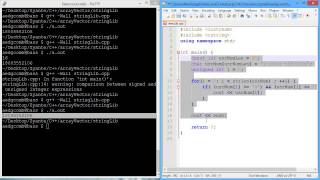 Programming example: C string library