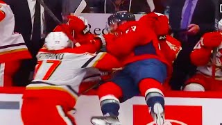 Frank Vatrano Hit on Tom Wilson into Ducks bench | Anaheim Ducks vs Capitals 2025 NHL Highlights