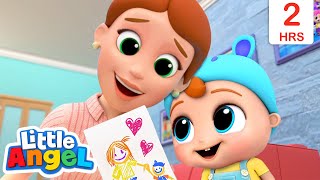 I Love My Mommy - Valentine's Day! | Little Angel | Nursery Rhymes for Babies