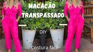 DIY Como fazer Macacão Transpassado_Costura fácil Passo a Passo Gisleide Novelo_Finalização