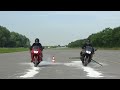 abs on vs abs off on bike brake demonstration