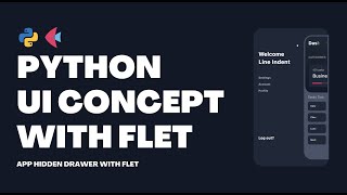 Python Tutorial UI Design Using Flet: Hidden Drawer