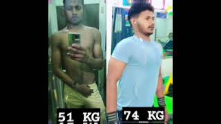 transformation 51kg to 74kg one year age@Saifullah_vlog